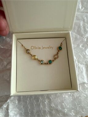 Olivia jewelry Gold Bracelet with Multi-Color birthstone Gemstones